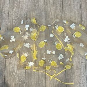 Thrifted Lemon Crop Top